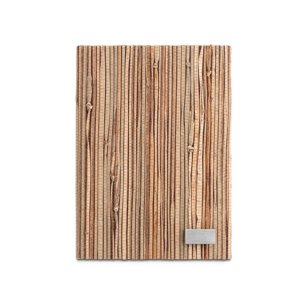 NERUDA II. Caderno A5 de capa dura em palha natural com 192 páginas pautadas recicladas - Imagem 3