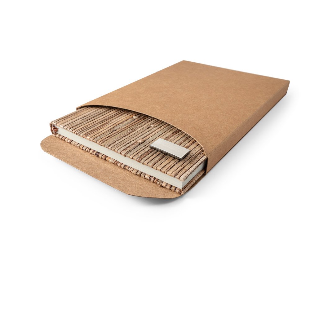 NERUDA II. Caderno A5 de capa dura em palha natural com 192 páginas pautadas recicladas - Imagem 6
