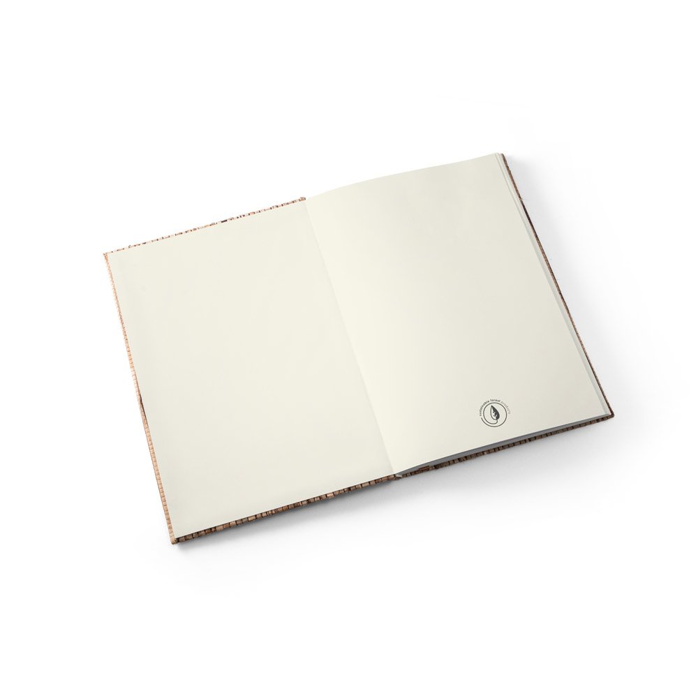 NERUDA II. Caderno A5 de capa dura em palha natural com 192 páginas pautadas recicladas - Imagem 7