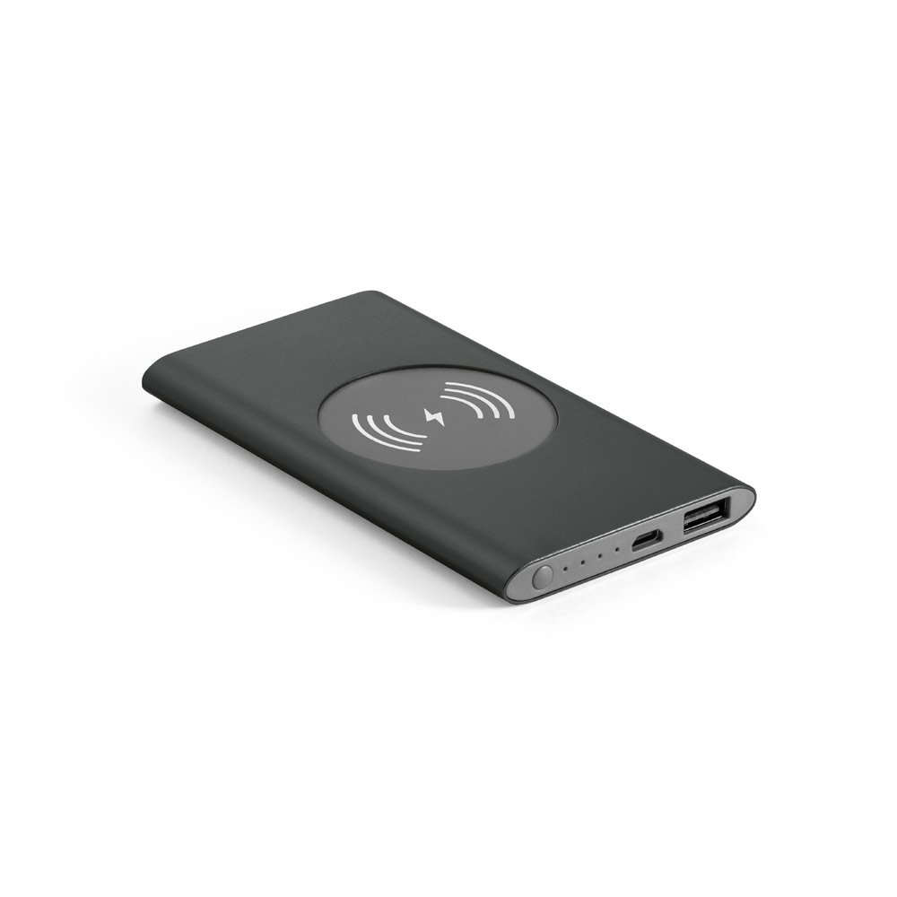 CASSINI 4'0. Bateria portátil com carregador wireless em alumínio 100% reciclado e capacidade de 4'000 mAh - Imagem 3