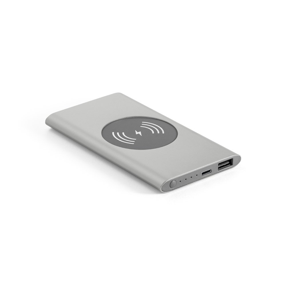 CASSINI 4'0. Bateria portátil com carregador wireless em alumínio 100% reciclado e capacidade de 4'000 mAh - Imagem 12