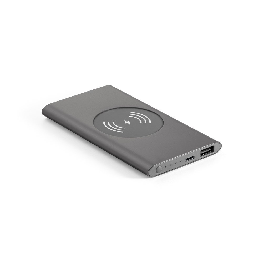CASSINI 4'0. Bateria portátil com carregador wireless em alumínio 100% reciclado e capacidade de 4'000 mAh - Imagem 13