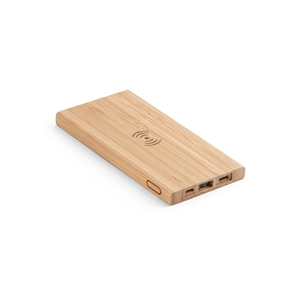 FITCH ECO. Bateria portátil com carregador por indução (wireless) super-rápido em bambu 5'000 mAh - Imagem 5