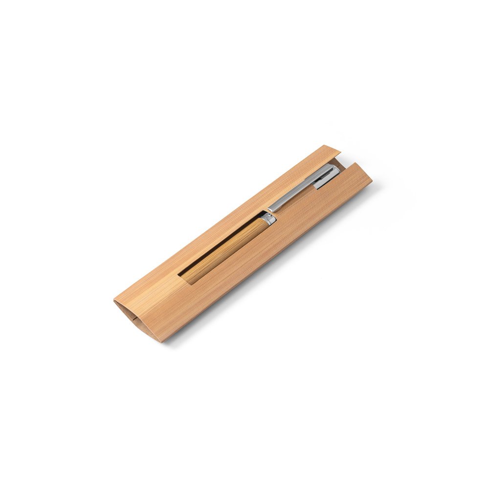 ELYSIA. Roller em aço inox 90% reciclado e bambu com tampa e escrita em azul - Imagem 5
