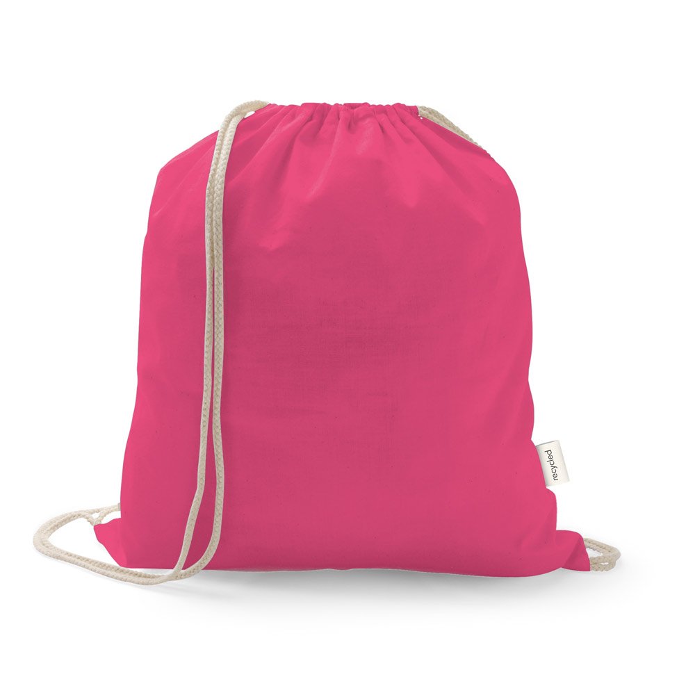 ISTANBUL. Sacola tipo mochila em 70% algodão reciclado e 30% poliéster reciclado (140 g/m²) sem tingimento - Imagem 3