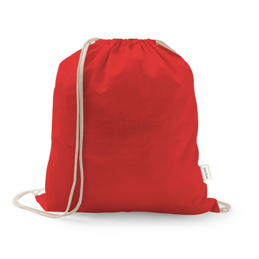 ISTANBUL. Sacola tipo mochila em 70% algodão reciclado e 30% poliéster reciclado (140 g/m²) sem tingimento - Imagem 5