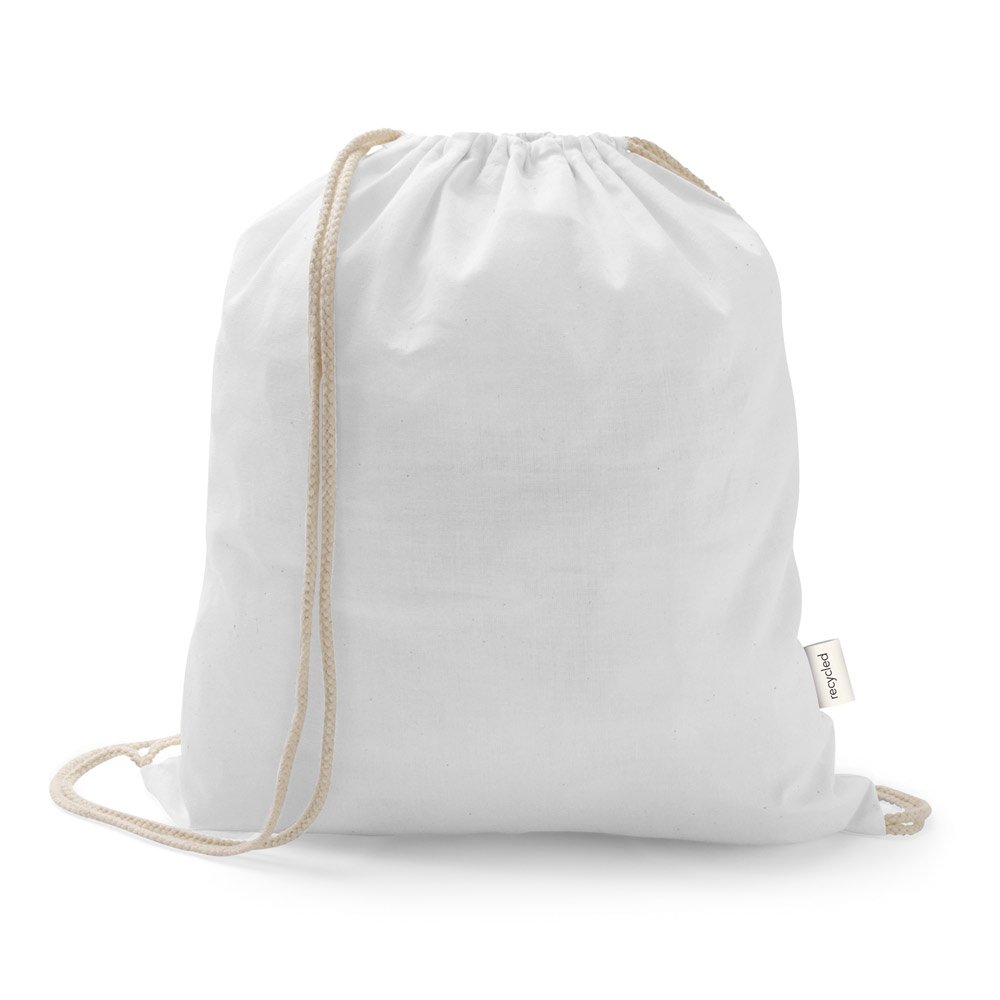 ISTANBUL. Sacola tipo mochila em 70% algodão reciclado e 30% poliéster reciclado (140 g/m²) sem tingimento - Imagem 6