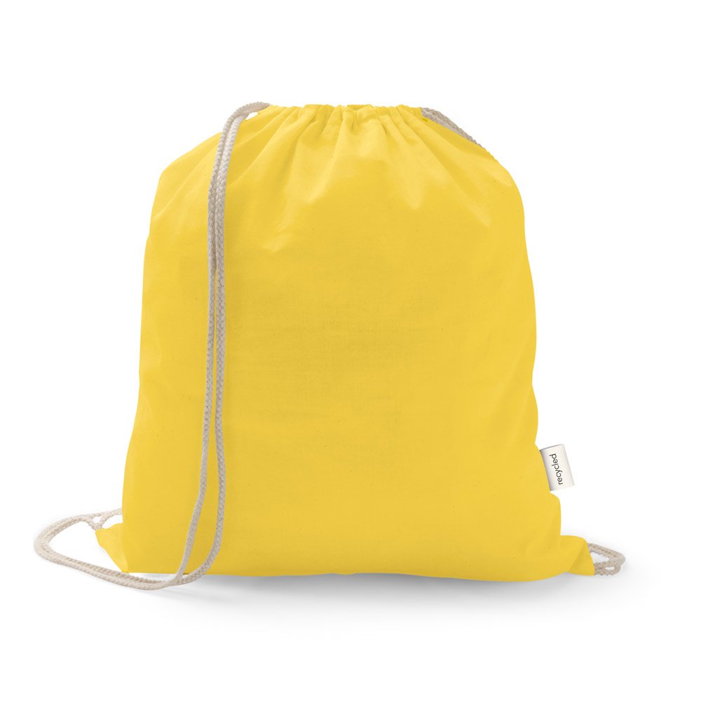 ISTANBUL. Sacola tipo mochila em 70% algodão reciclado e 30% poliéster reciclado (140 g/m²) sem tingimento - Imagem 7