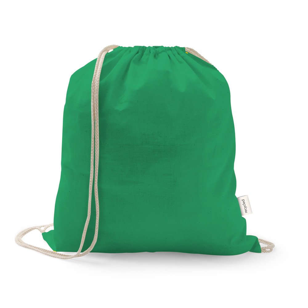 ISTANBUL. Sacola tipo mochila em 70% algodão reciclado e 30% poliéster reciclado (140 g/m²) sem tingimento - Imagem 8