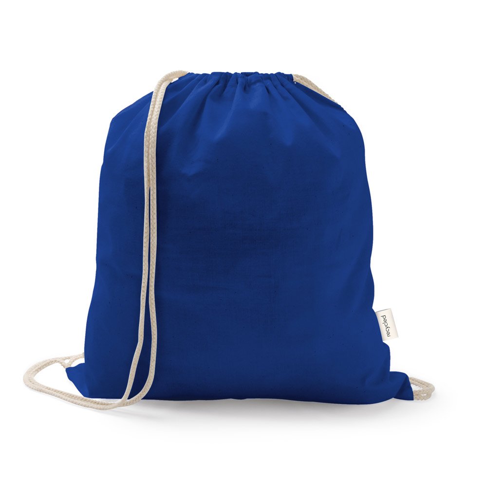 ISTANBUL. Sacola tipo mochila em 70% algodão reciclado e 30% poliéster reciclado (140 g/m²) sem tingimento - Imagem 9