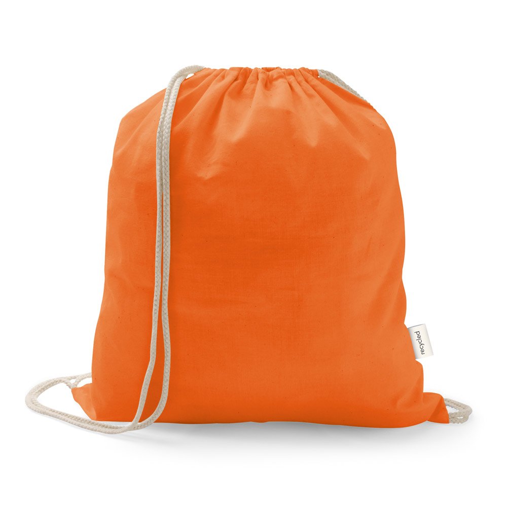 ISTANBUL. Sacola tipo mochila em 70% algodão reciclado e 30% poliéster reciclado (140 g/m²) sem tingimento - Imagem 10