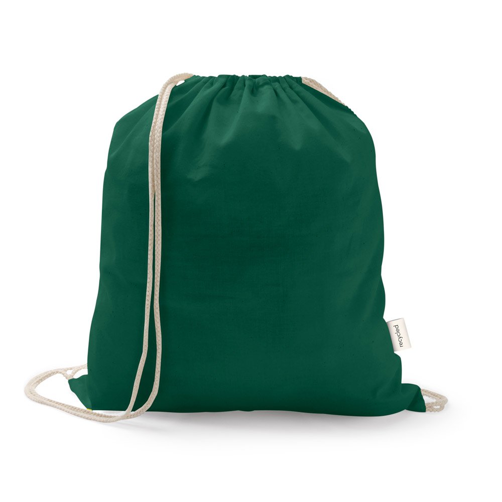 ISTANBUL. Sacola tipo mochila em 70% algodão reciclado e 30% poliéster reciclado (140 g/m²) sem tingimento - Imagem 11