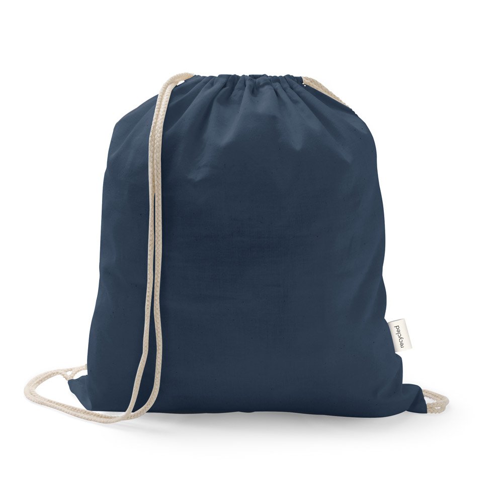 ISTANBUL. Sacola tipo mochila em 70% algodão reciclado e 30% poliéster reciclado (140 g/m²) sem tingimento - Imagem 12