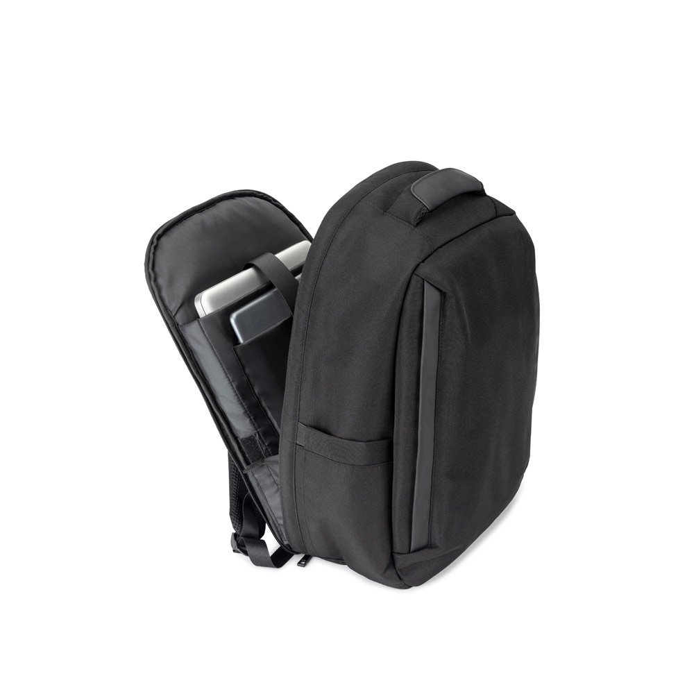 YANGON BPACK. Mochila antirroubo, em poliéster reciclado 600D twill, resistente à água, e bolso para notebook 17'3" 20 L - Imagem 9
