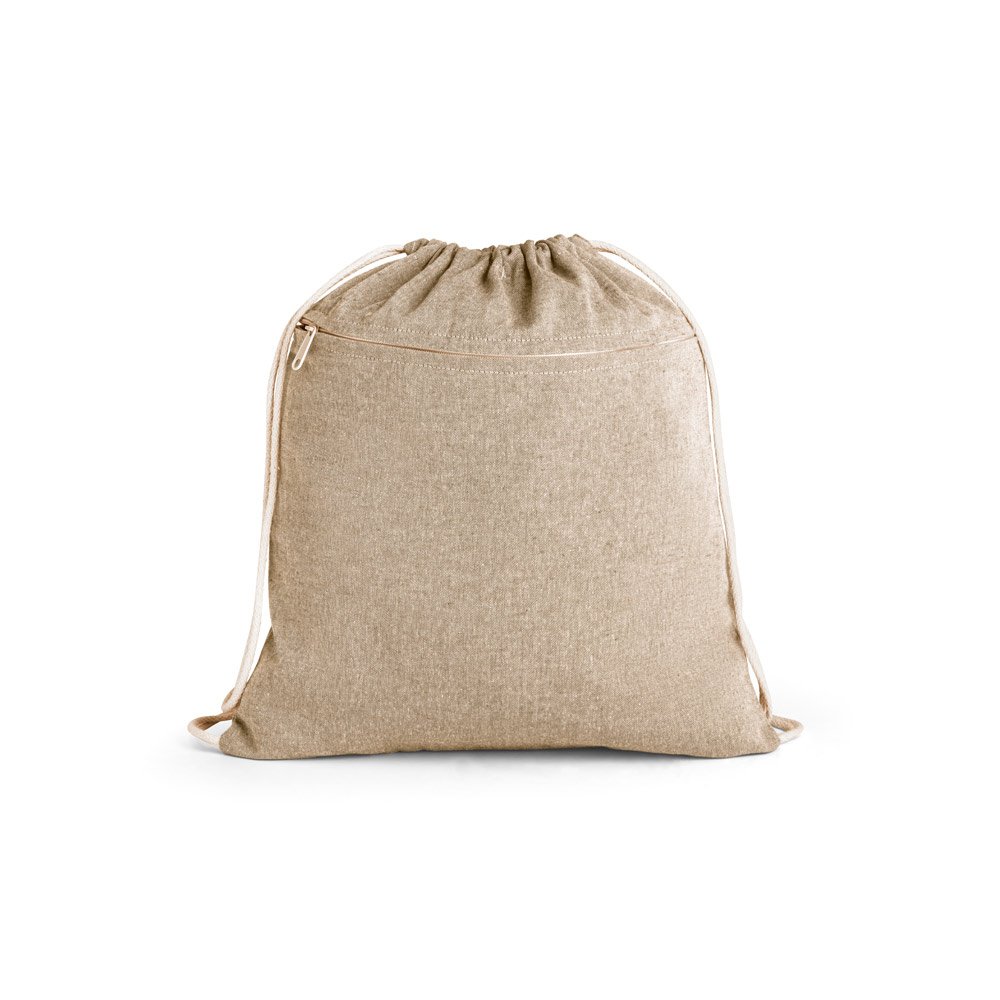 CHANCERY. Sacola tipo mochila eem 70% algodão reciclado e 30% poliéster reciclado sem tingimento (140 g/m²) - Imagem 4