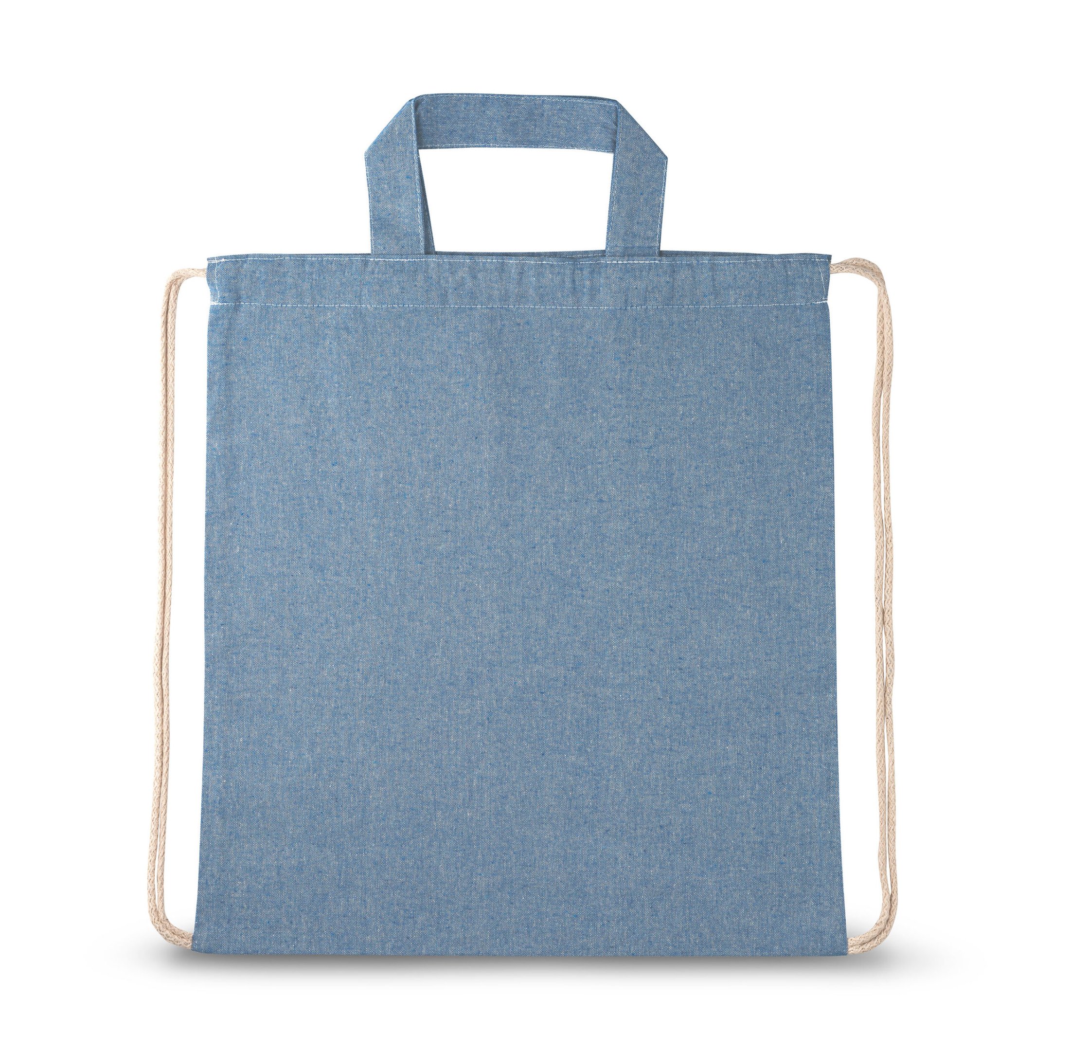 RISSANI. Sacola tipo mochila em 70% algodão reciclado e 30% poliéster reciclado (140g/m²) sem tingimento - Imagem 9