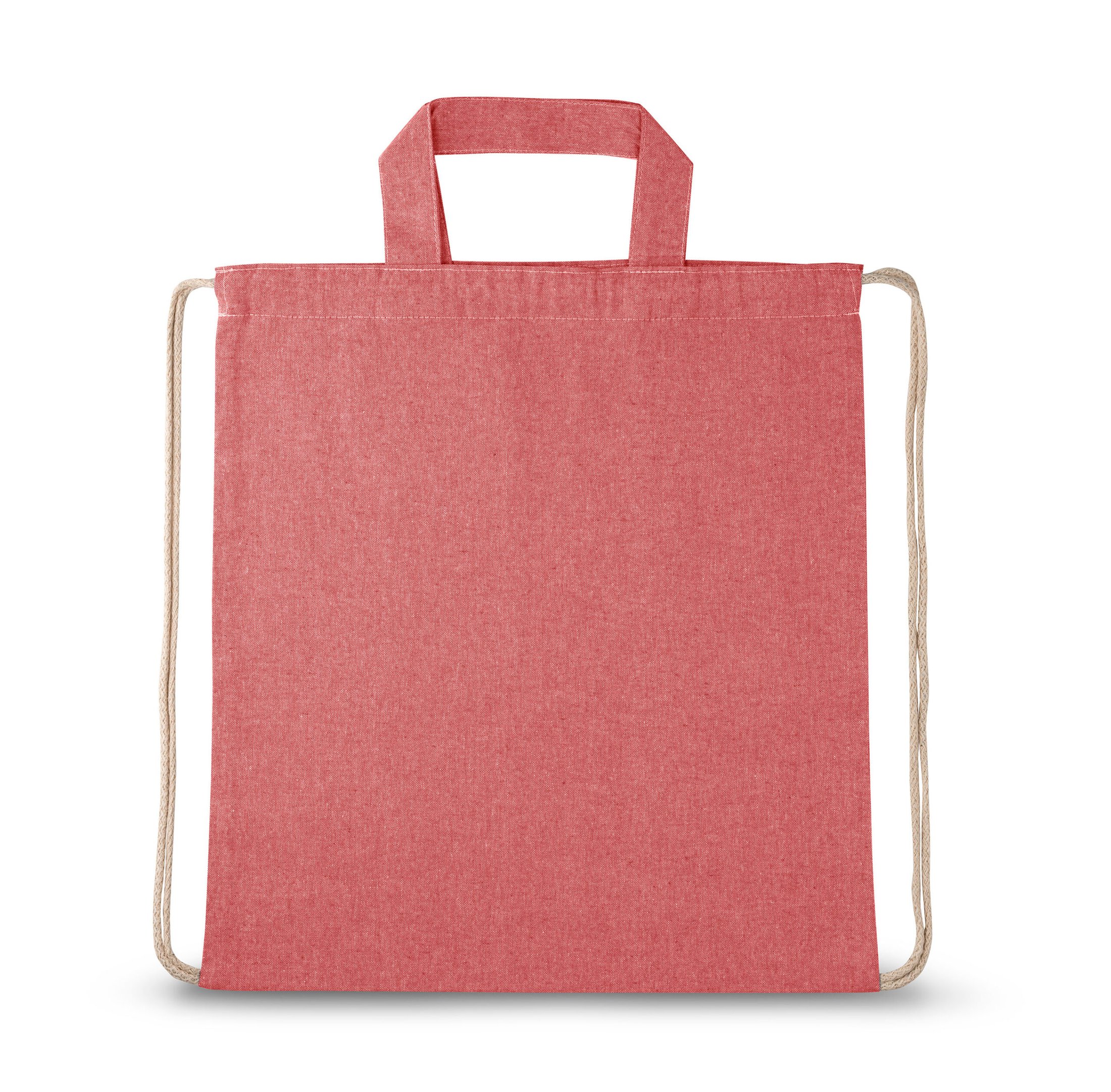 RISSANI. Sacola tipo mochila em 70% algodão reciclado e 30% poliéster reciclado (140g/m²) sem tingimento - Imagem 11