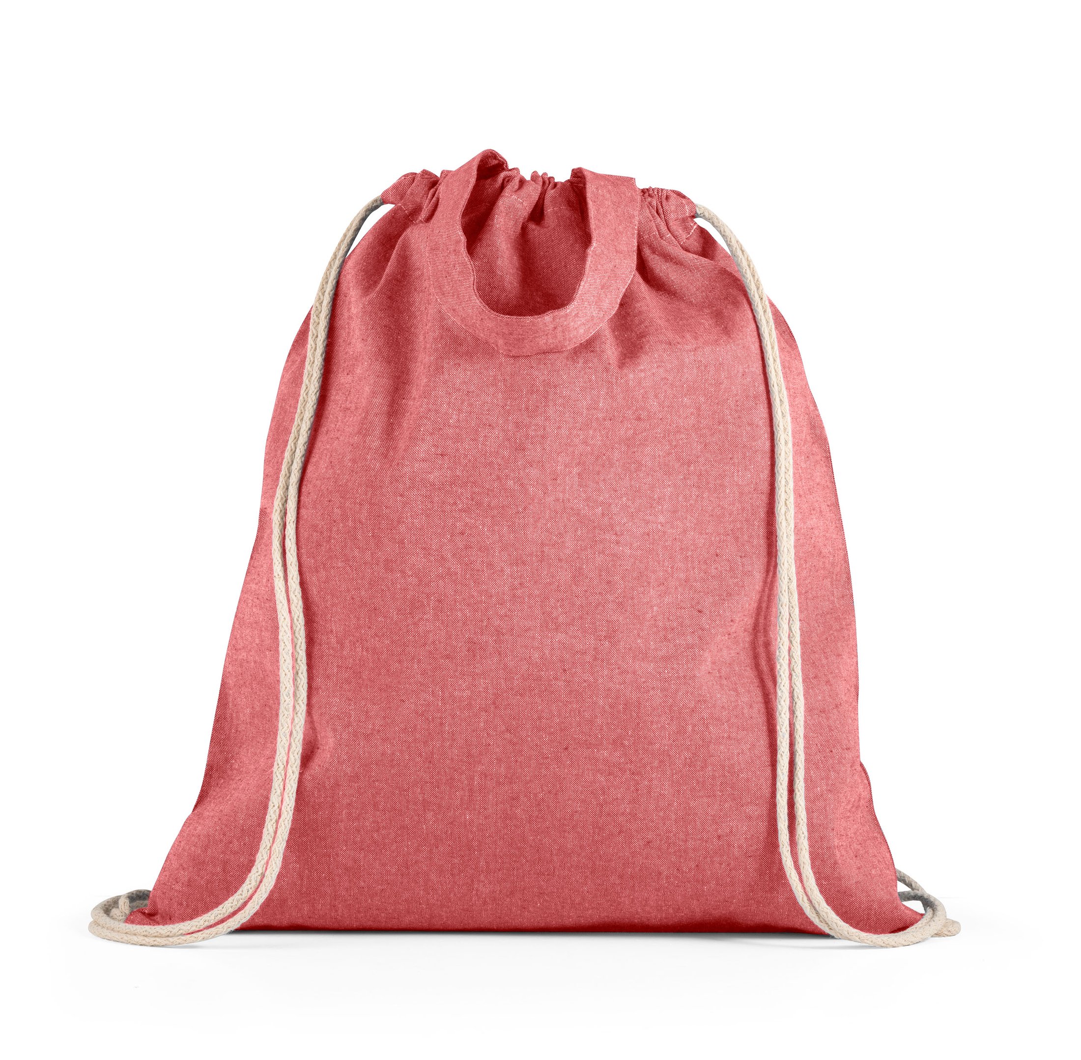 RISSANI. Sacola tipo mochila em 70% algodão reciclado e 30% poliéster reciclado (140g/m²) sem tingimento - Imagem 10