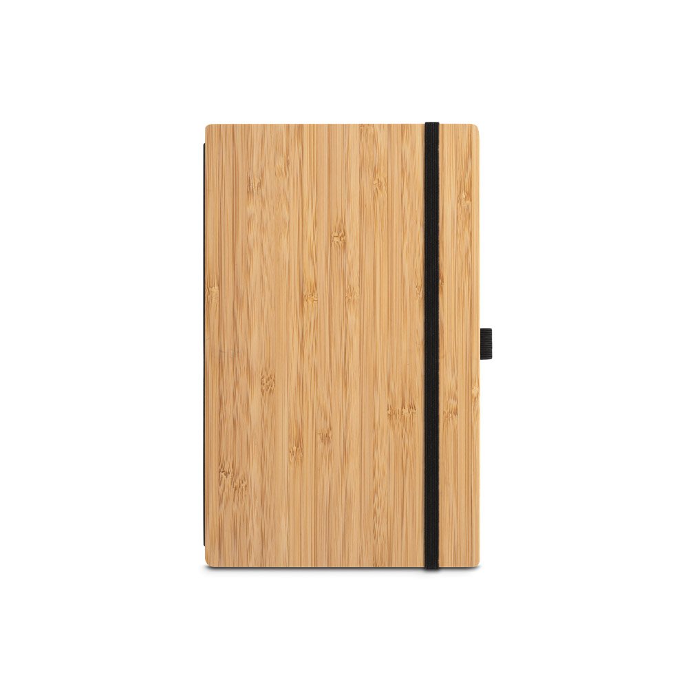 BUARQUE POCKET. Caderno de bolso com capa e contracapa em placa de bambu e lombada em PET 100% reciclado, com 160 páginas lisas - Imagem 4