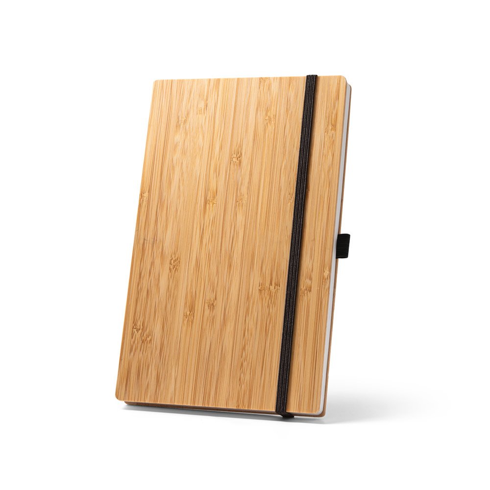 BUARQUE POCKET. Caderno de bolso com capa e contracapa em placa de bambu e lombada em PET 100% reciclado, com 160 páginas lisas - Imagem 3