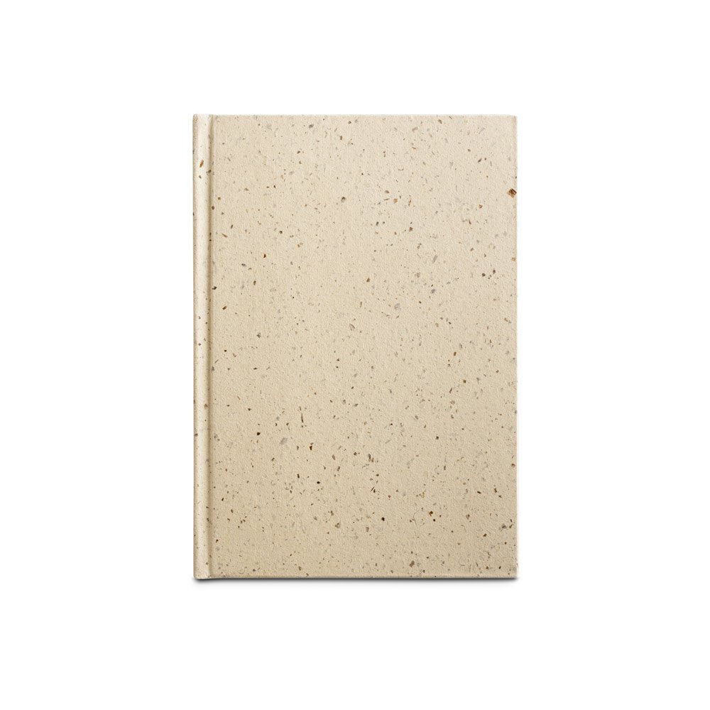 BARLEYPAD. Caderno A5 com resíduos da cevada (25%) e trapos de algodão reciclado (75%) com folhas pautadas, com 160 páginas pautadas recicladas - Imagem 4