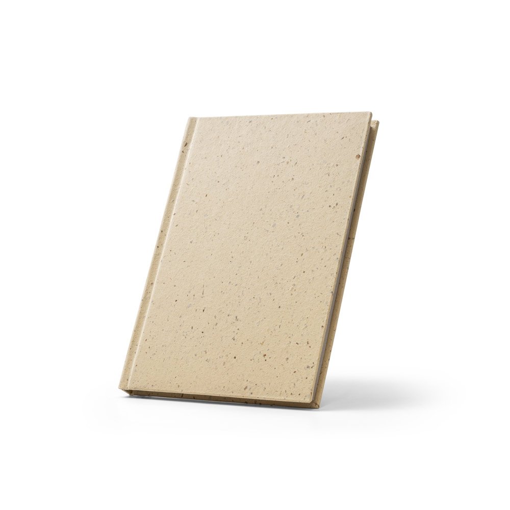 BARLEYPAD. Caderno A5 com resíduos da cevada (25%) e trapos de algodão reciclado (75%) com folhas pautadas, com 160 páginas pautadas recicladas - Imagem 3