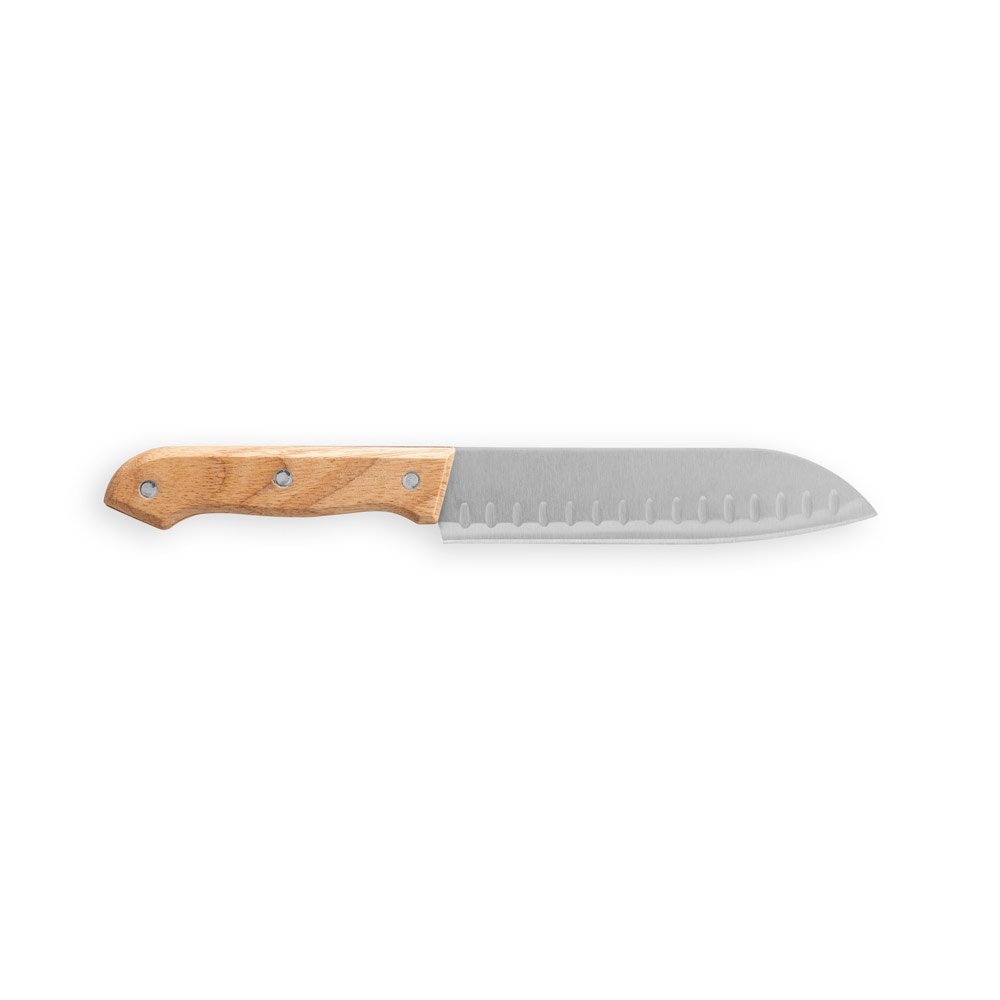 TERIYAKI. Kit churrasco em estojo de PU e 210D com tábua em bambu e 7 utensílios em aço inox e madeira de seringueira - Imagem 8
