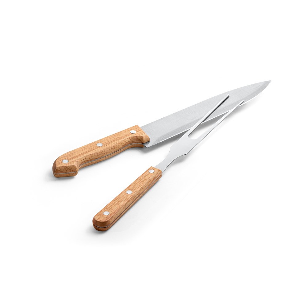 ALIOLI. Kit churrasco em caixa kraft com 2 utensílios 3m aço inox e bambu - Imagem 3
