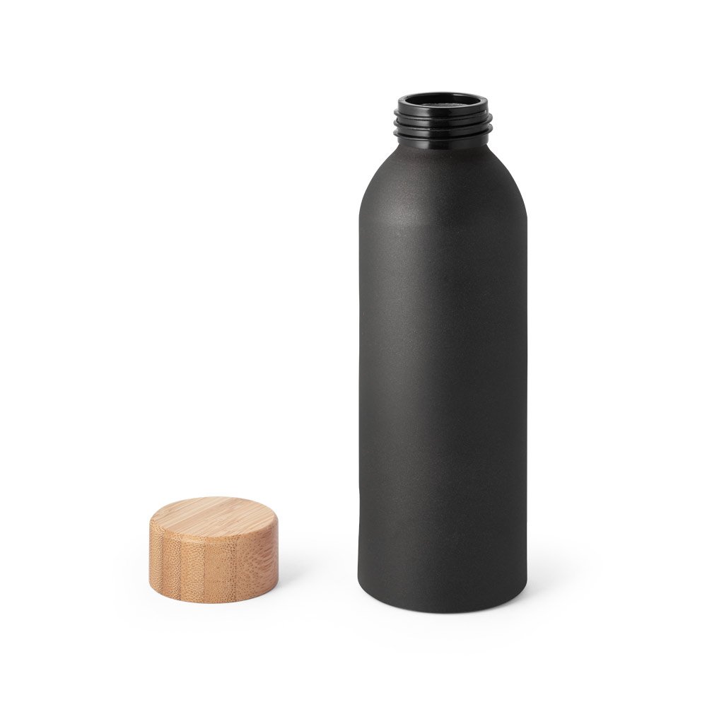 QUETA. Squeeze em alumínio com acabamento mate e tampa em bambu 550 mL - Imagem 3