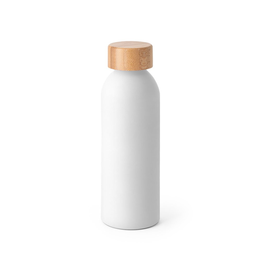 QUETA SOFT. Squeeze em alumínio com acabamento emborrachado e tampa em bambu 550 mL - Imagem 5