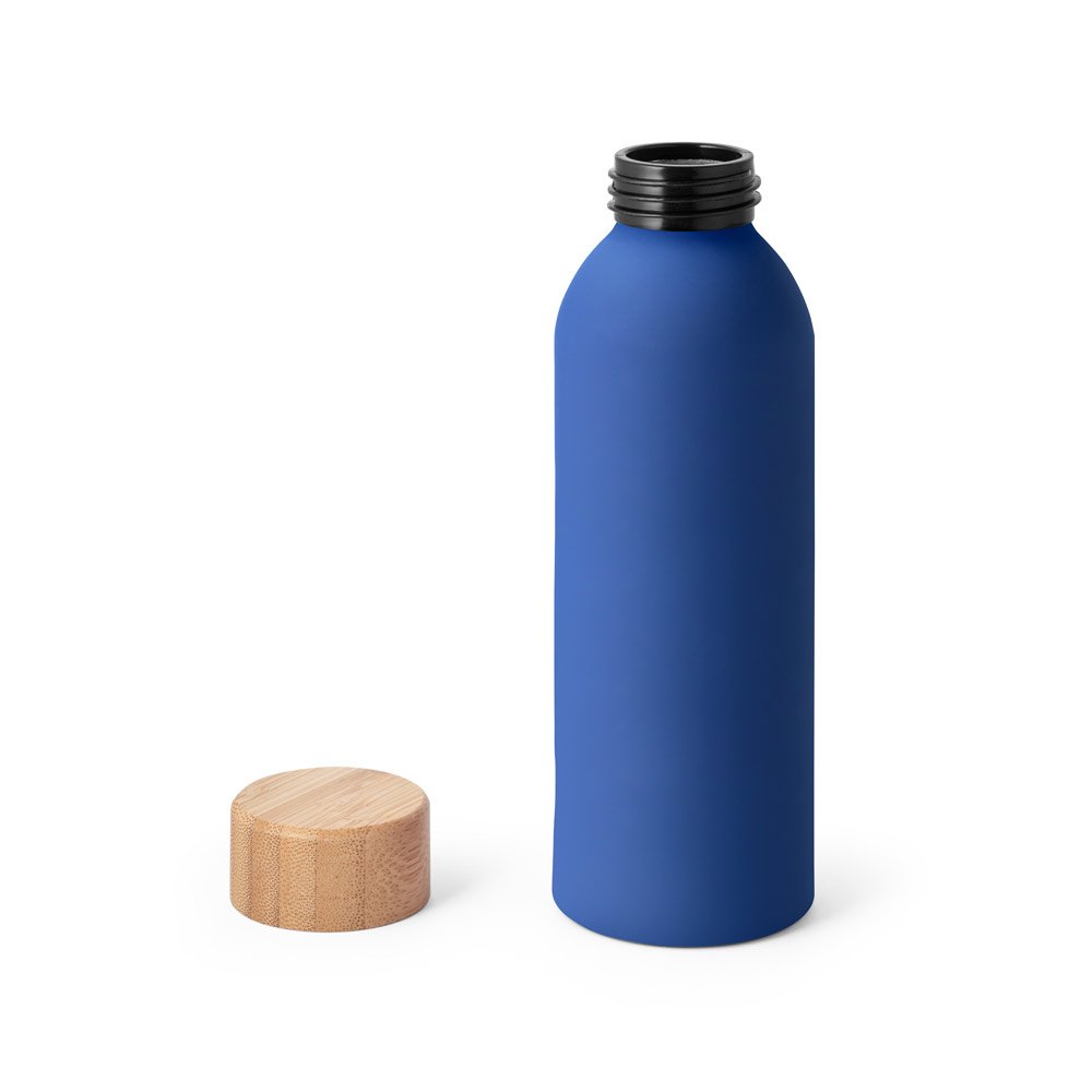 QUETA SOFT. Squeeze em alumínio com acabamento emborrachado e tampa em bambu 550 mL - Imagem 8