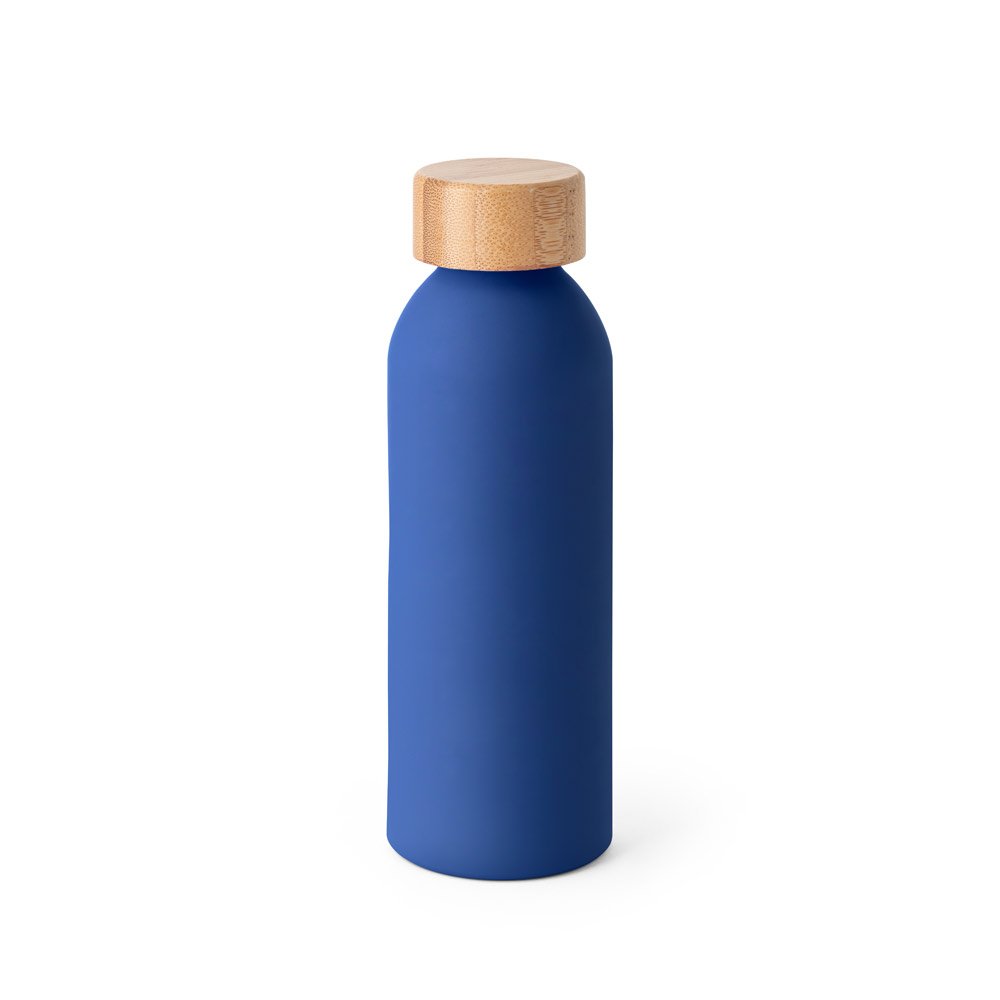 QUETA SOFT. Squeeze em alumínio com acabamento emborrachado e tampa em bambu 550 mL - Imagem 7
