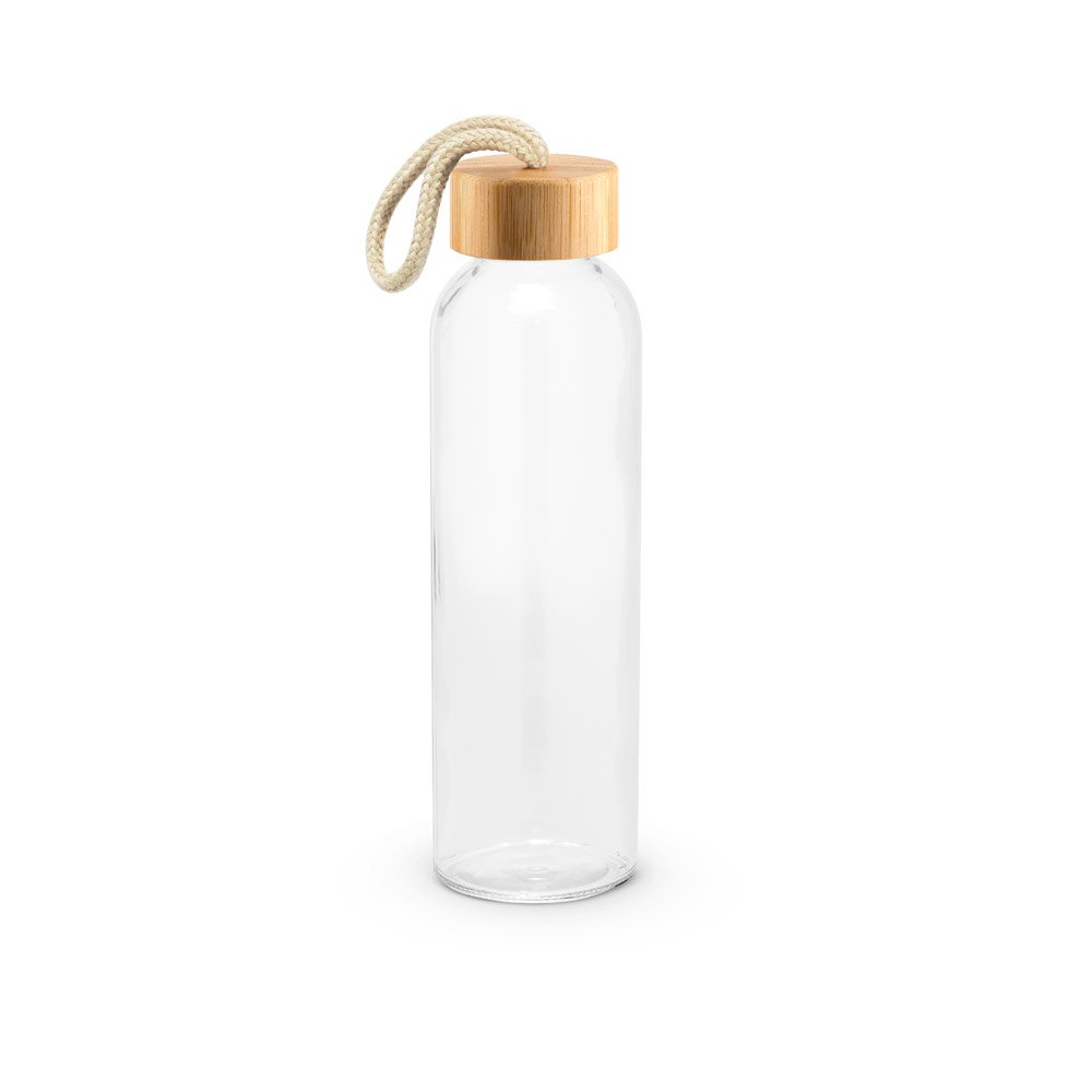 SOLER BAMBU. Squeeze para sublimação em vidro, com tampa em bambu 500 mL - Imagem 5