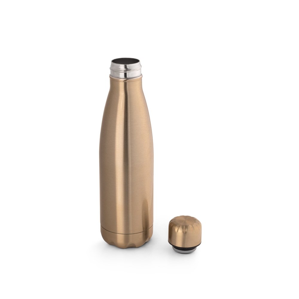 SHOW METALLIC. Garrafa em aço inox de parede dupla térmica, isolada a vácuo e acabamento metalizado 510 mL - Imagem 3