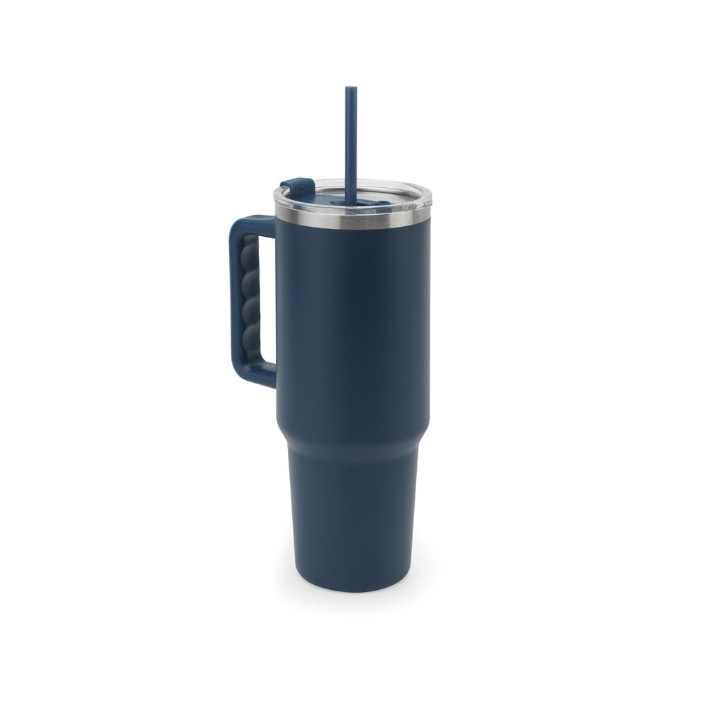 JOYNER XL. Copo de viagem de grande dimensão em aço inoxidável 91% reciclado com parede dupla isolada a vácuo e acabamento em mate 1300 mL - Imagem 13