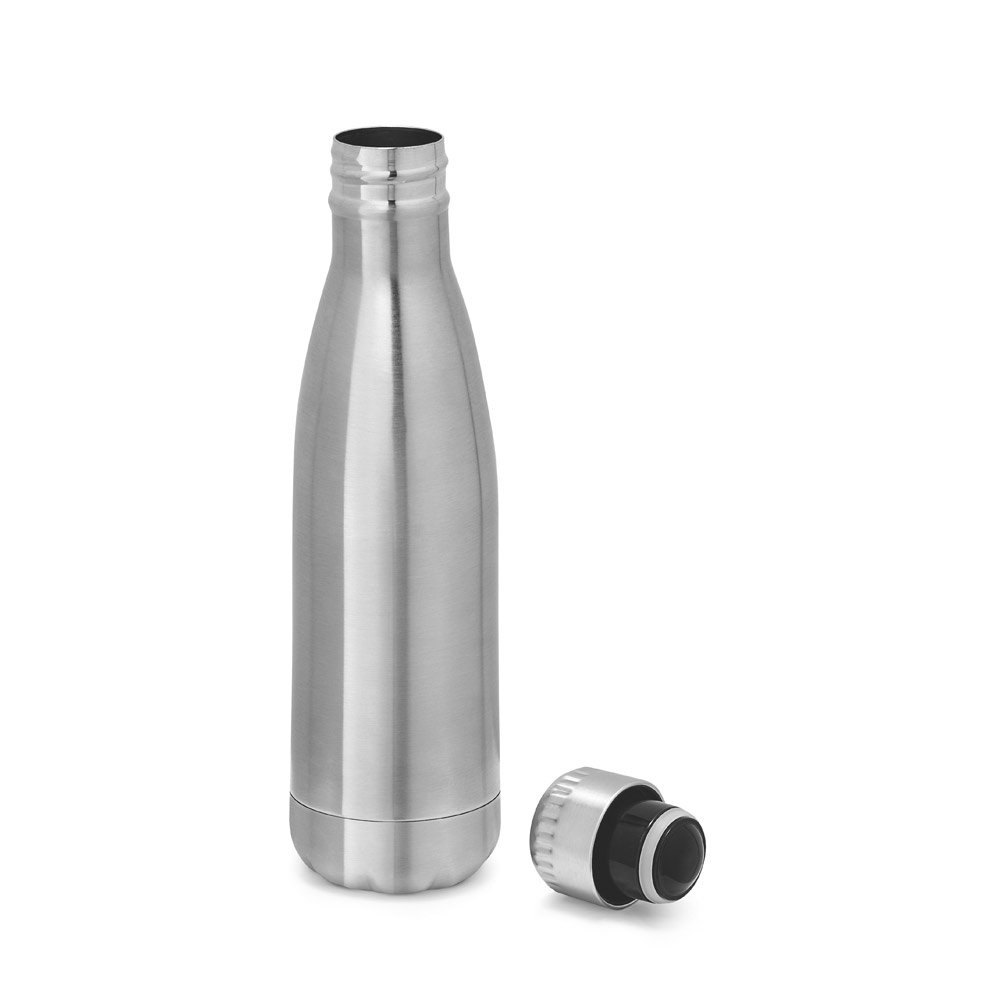 SHOW. Garrafa em aço inox de parede dupla térmica, isolada a vácuo, com tampa em aço inox 510 mL - Imagem 10