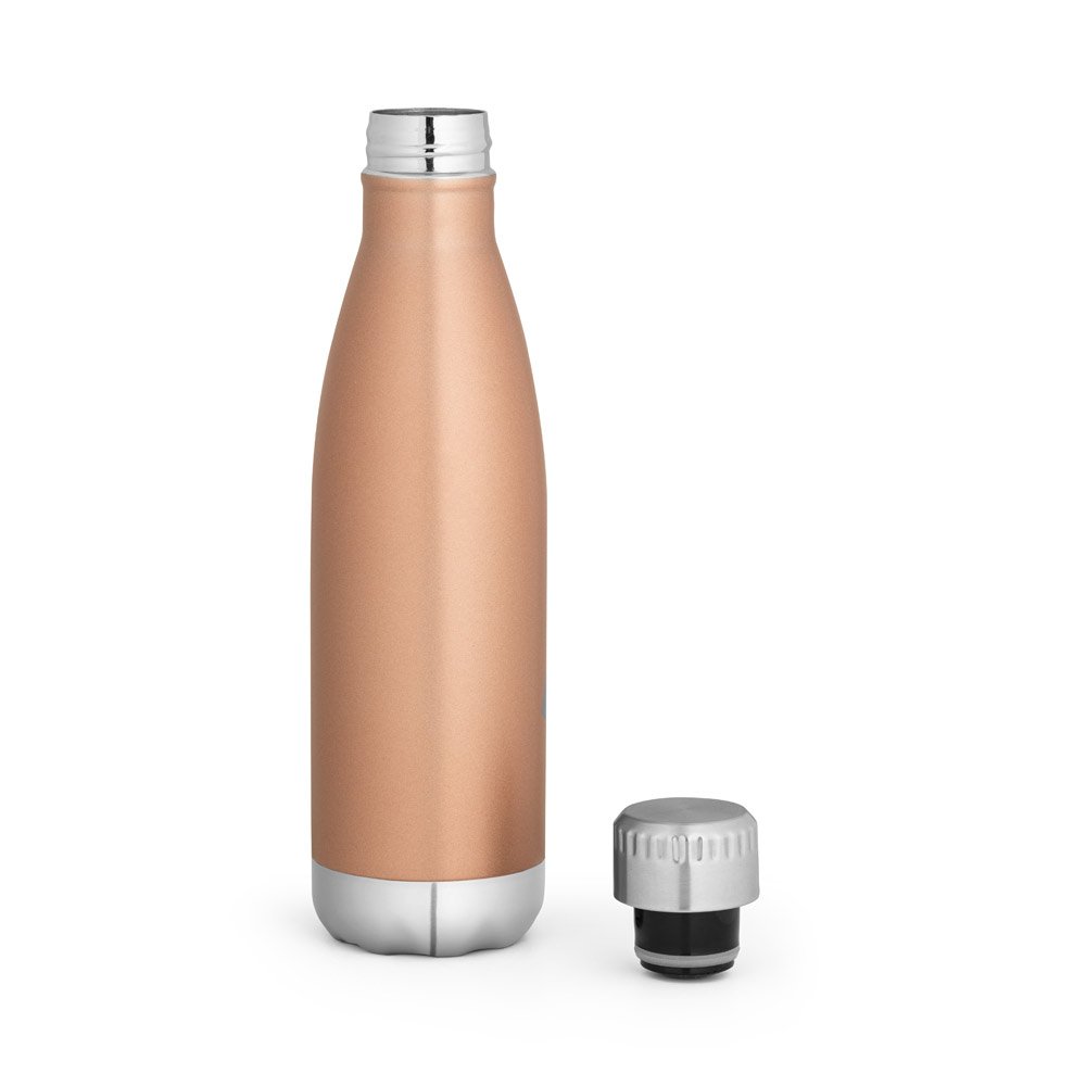 SHOW. Garrafa em aço inox de parede dupla térmica, isolada a vácuo, com tampa em aço inox 510 mL - Imagem 13