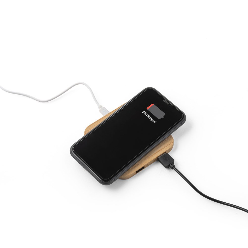 DALTON. Carregador wireless super-rápido em bambu 15 W - Imagem 7