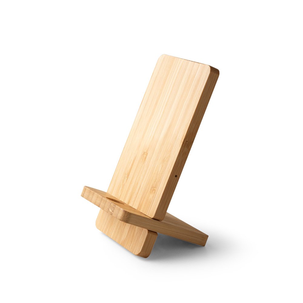 LANGE. Carregador por indução (wireless) super-rápido e suporte em bambu para smartphone 15 W - Imagem 7