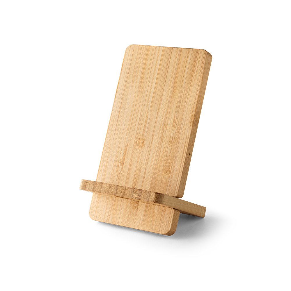 LANGE. Carregador por indução (wireless) super-rápido e suporte em bambu para smartphone 15 W - Imagem 6