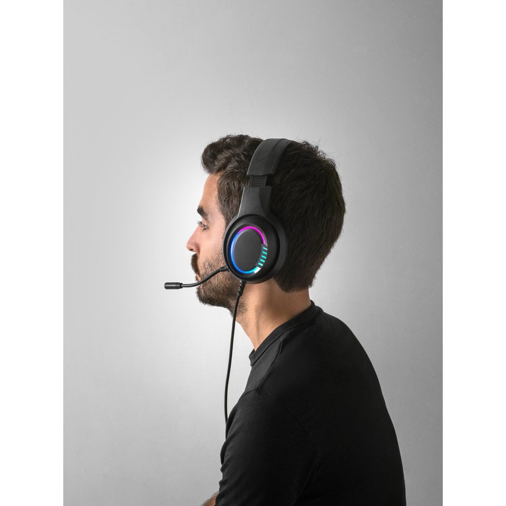 THORNE HEADSET RGB. Fones de ouvido para jogos com microfone de alta qualidade incorporado com luzes RGB - Imagem 8