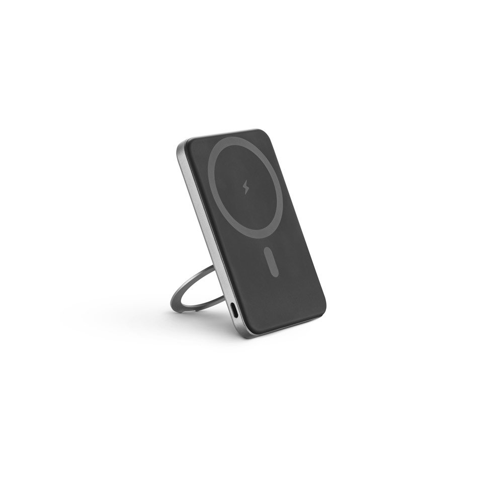 WARSHEL 5. Bateria portátil magnética em ABS 100% reciclado com suporte, carregador por indução (wireless) super-rápido 15W e capacidade de 5'000 mAh - Imagem 10