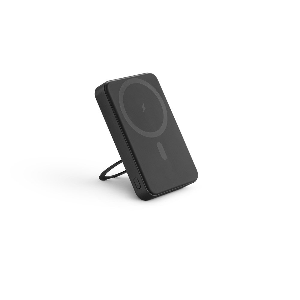 WARSHEL 10. Bateria portátil magnética em ABS 100% reciclado com suporte, carregador por indução (wireless) super-rápido 15W e capacidade de 10'000 mAh - Imagem 6