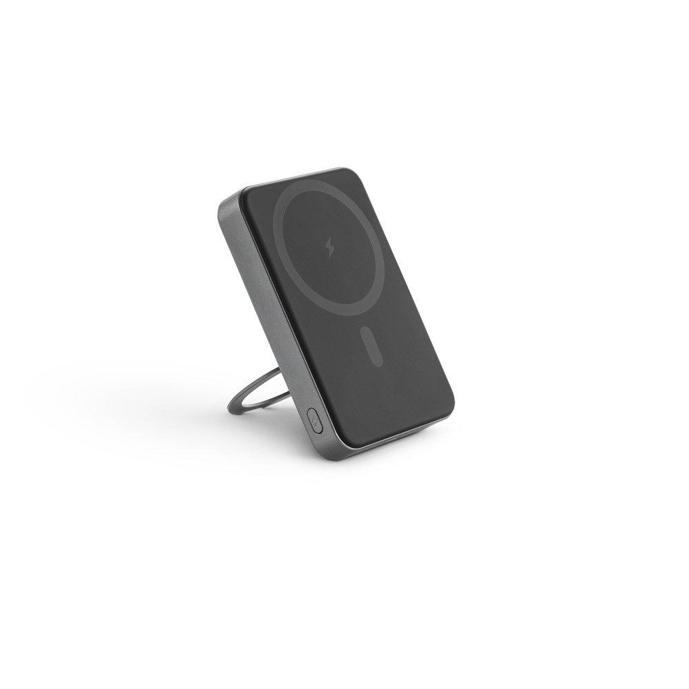 WARSHEL 10. Bateria portátil magnética em ABS 100% reciclado com suporte, carregador por indução (wireless) super-rápido 15W e capacidade de 10'000 mAh - Imagem 11