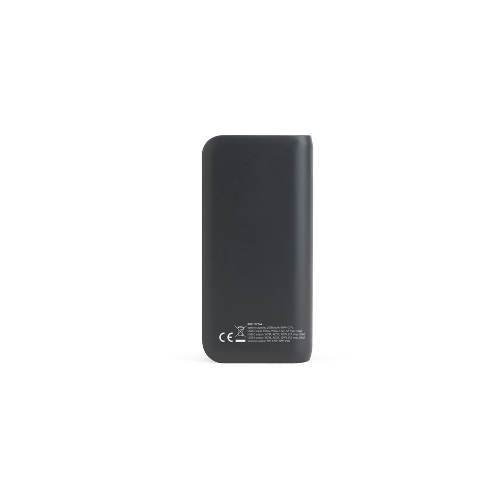 BECKER 20. Bateria portátil em ABS 100% reciclado com carregador por indução (wireless) super-rápido 15W e capacidade de 20'000 mAh - Imagem 6