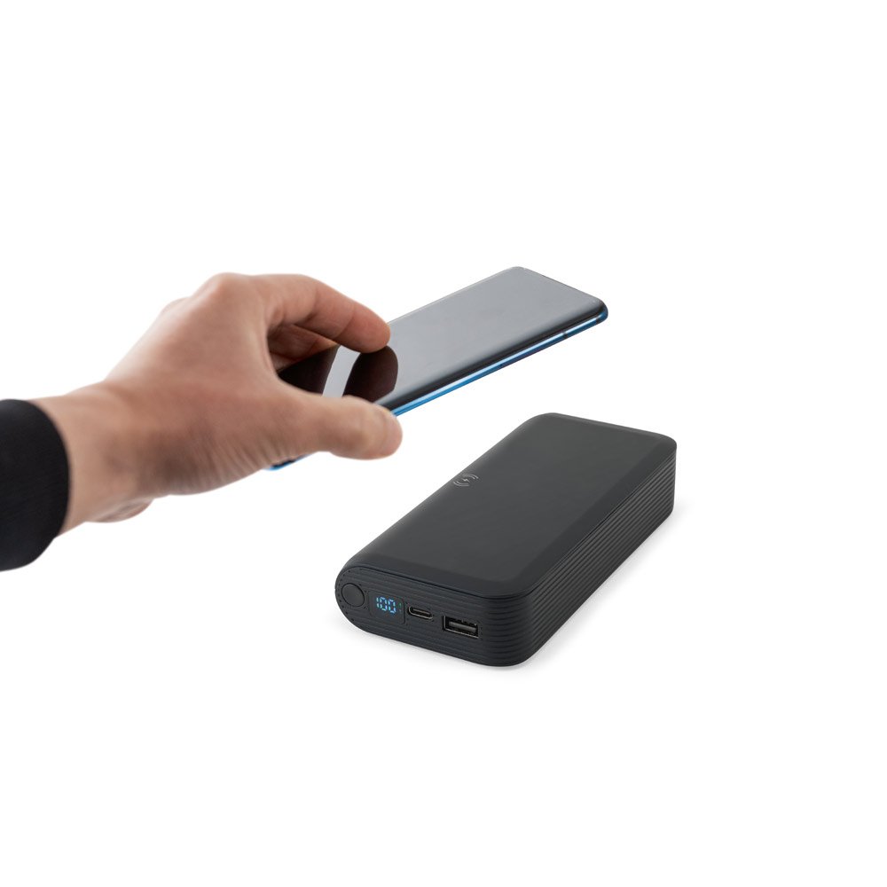 BECKER 20. Bateria portátil em ABS 100% reciclado com carregador por indução (wireless) super-rápido 15W e capacidade de 20'000 mAh - Imagem 7