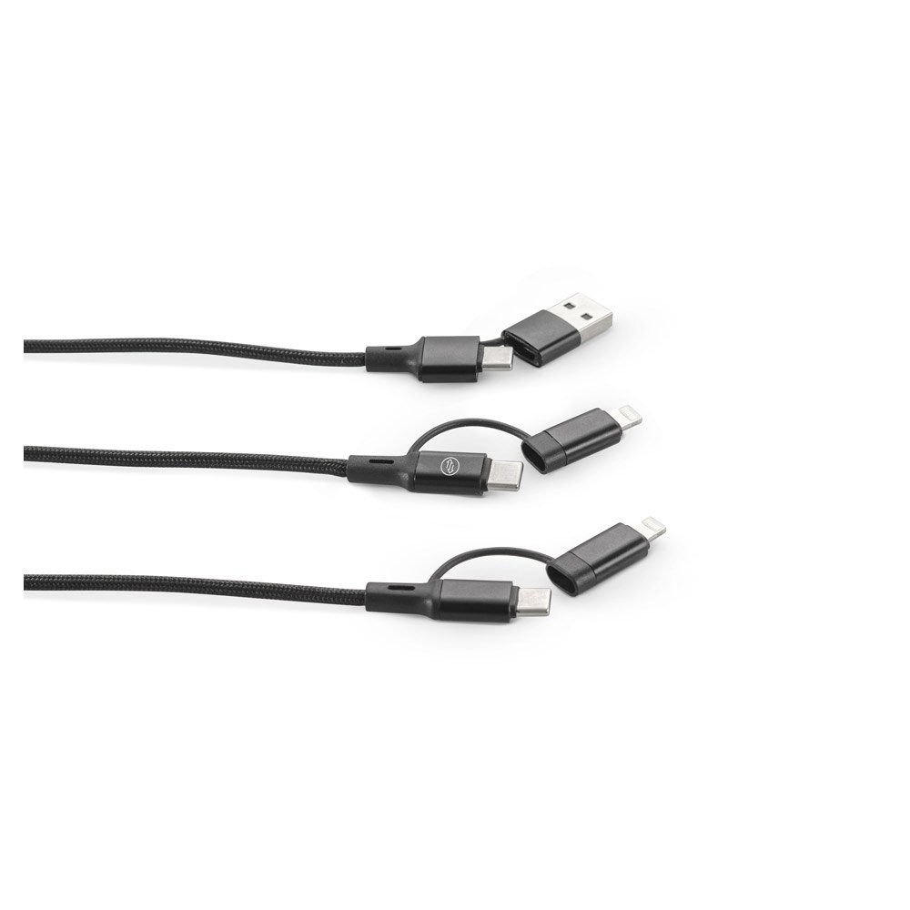BERTOZZI. Cabo USB super-rápido 6 em 1 em alumínio 20% reciclado e PET 4% reciclado, permitindo a tranferência de dados - Imagem 7