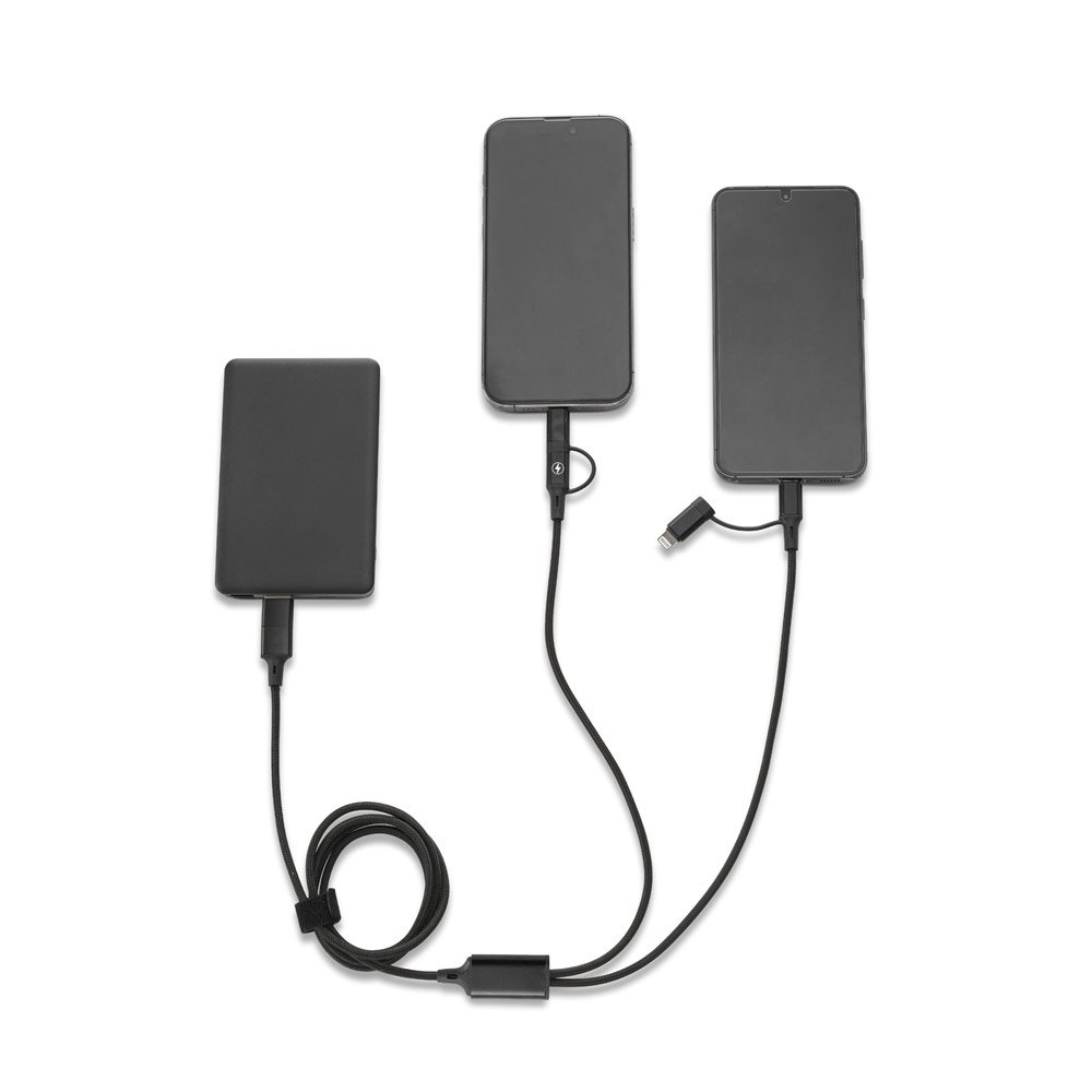 BERTOZZI. Cabo USB super-rápido 6 em 1 em alumínio 20% reciclado e PET 4% reciclado, permitindo a tranferência de dados - Imagem 8