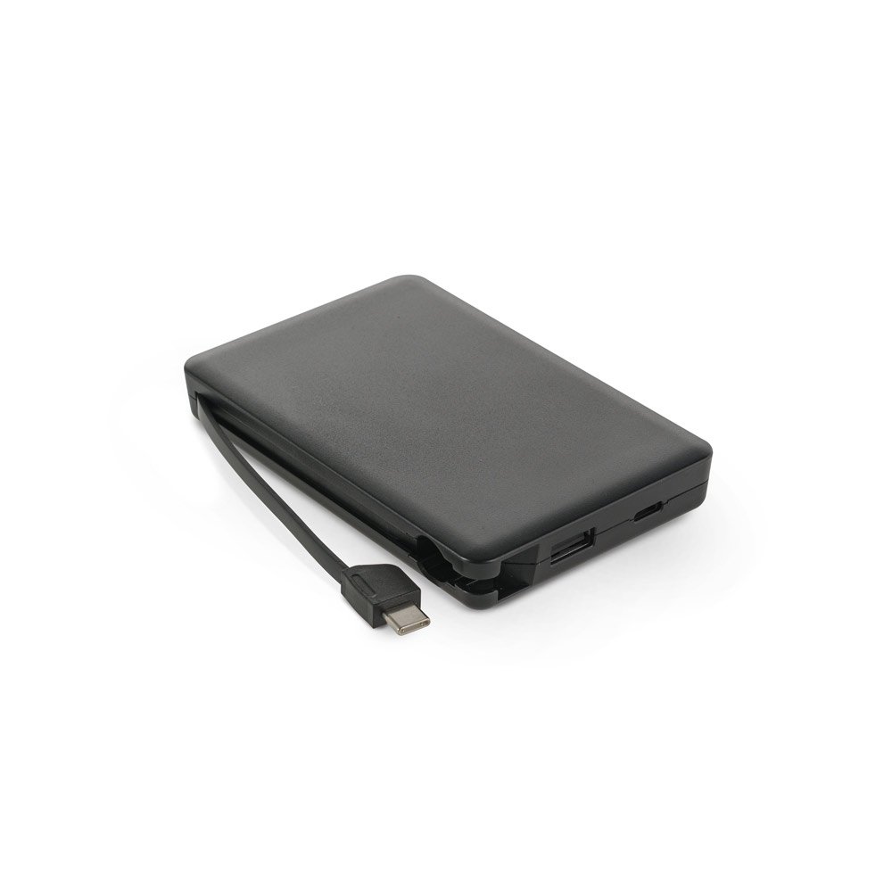 LATTES. Bateria portátil em ABS 100% reciclado, com cabo integrado e capacidade de 10'000 mAh - Imagem 7