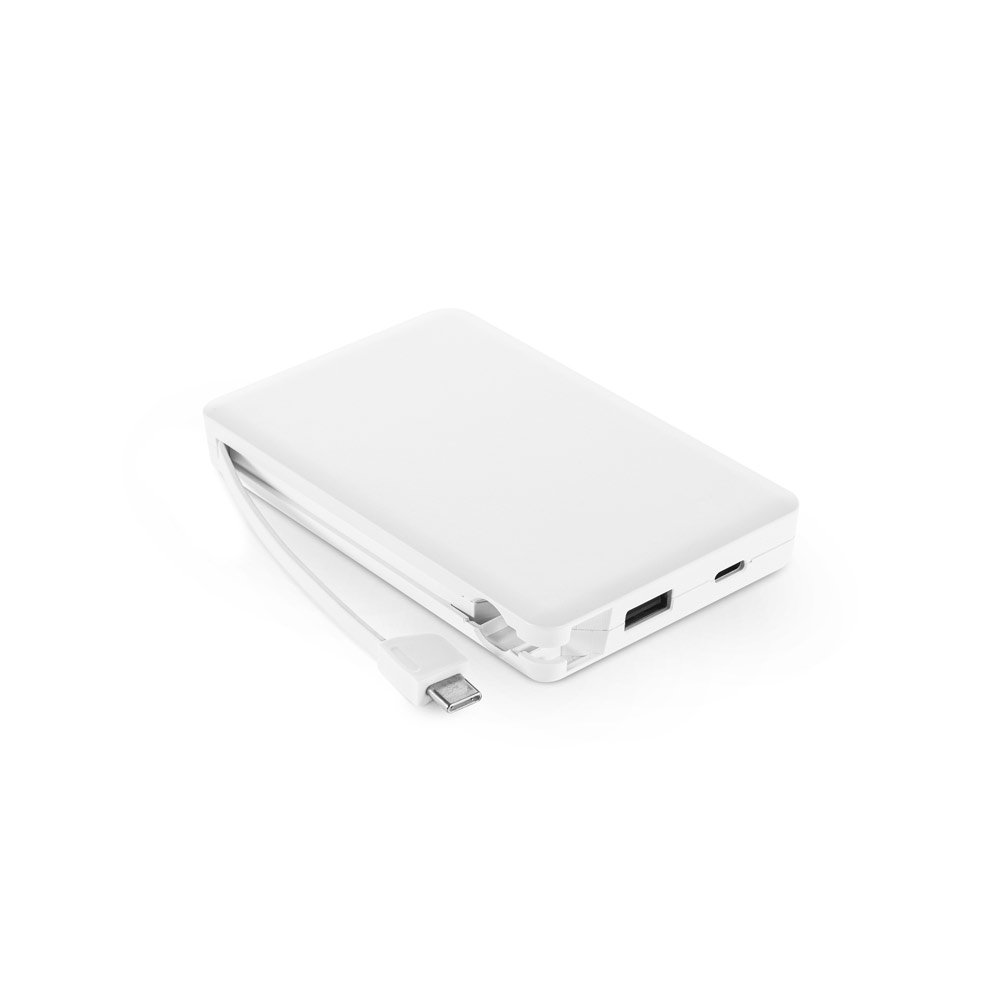 LATTES. Bateria portátil em ABS 100% reciclado, com cabo integrado e capacidade de 10'000 mAh - Imagem 12